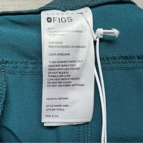 FIGS Axim Cargo Scrub Pants Mens 2XL Green Straight Leg NWT - Picture 9 of 12